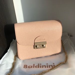 Baldinini crossbody small bag / ITALIAN peach neutral mini bag